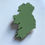 Thumbnail: Hand-Painted Ireland-Shaped Brooch – Light Green