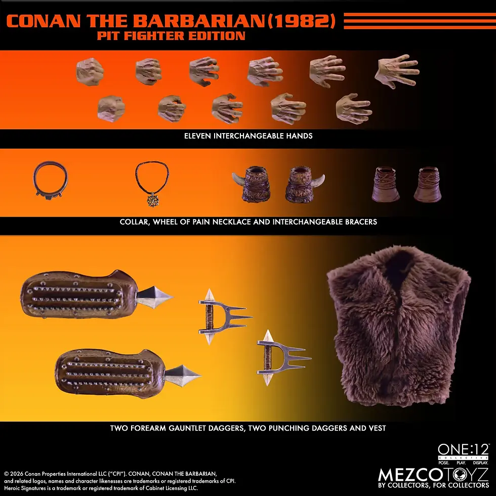 Thumbnail: [Q4 2026] Mezco Toyz One:12 Collective Conan (Pit Fighter Edition) Action Figure