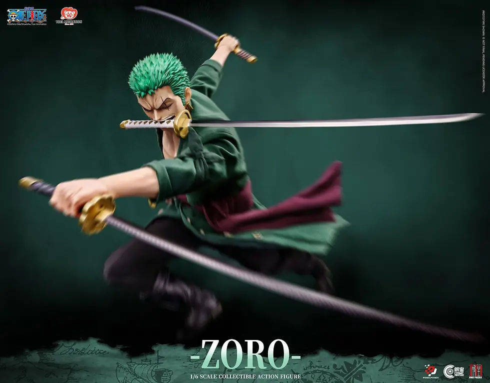 Thumbnail: [Q1 2027] Cosmic Creations One Piece Pixel Poses 1/6 Roronoa Zoro Deluxe Version