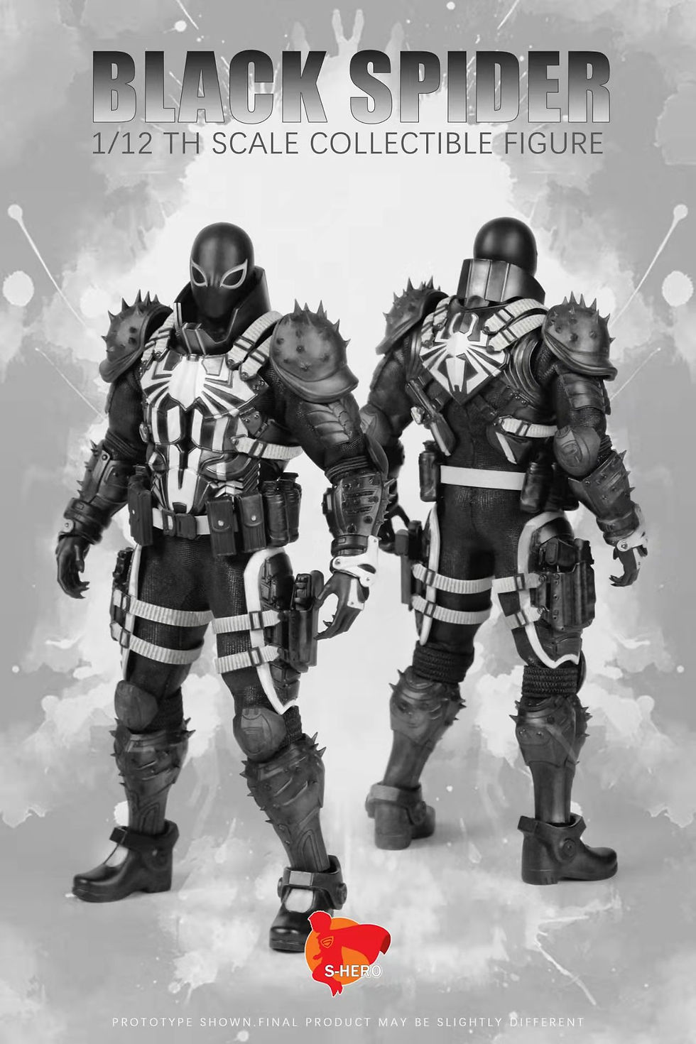 Thumbnail: [Pre-order] S-Hero Black Spider Agent Venom 1/12 Scale Figure