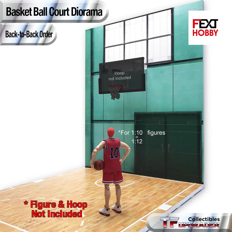 Fext Hobby Miniature Scene 1/12 Basket Ball Court Diorama