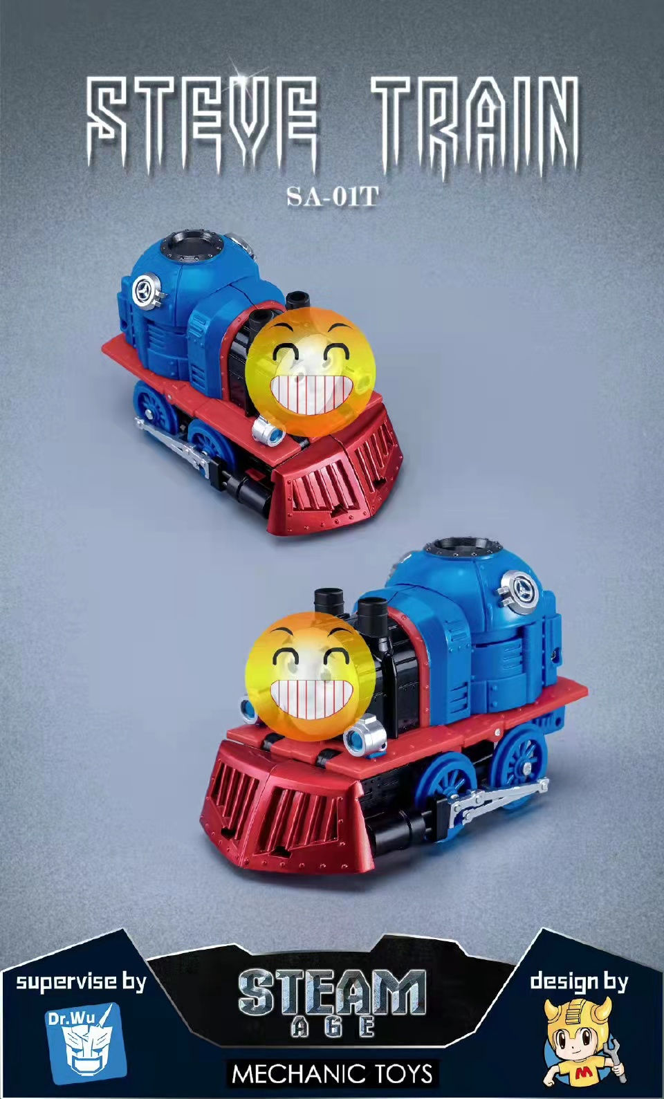 Thumbnail: [Back-to-Back Order] Mechanic Studio x Dr Wu Steam Age SA-01T Steve Train