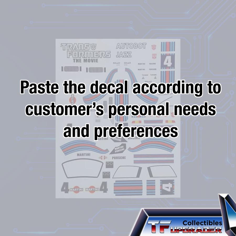 Thumbnail: [BtB Order] Water Slide Decal for Studio Series 86 Jazz (Premium Ver)