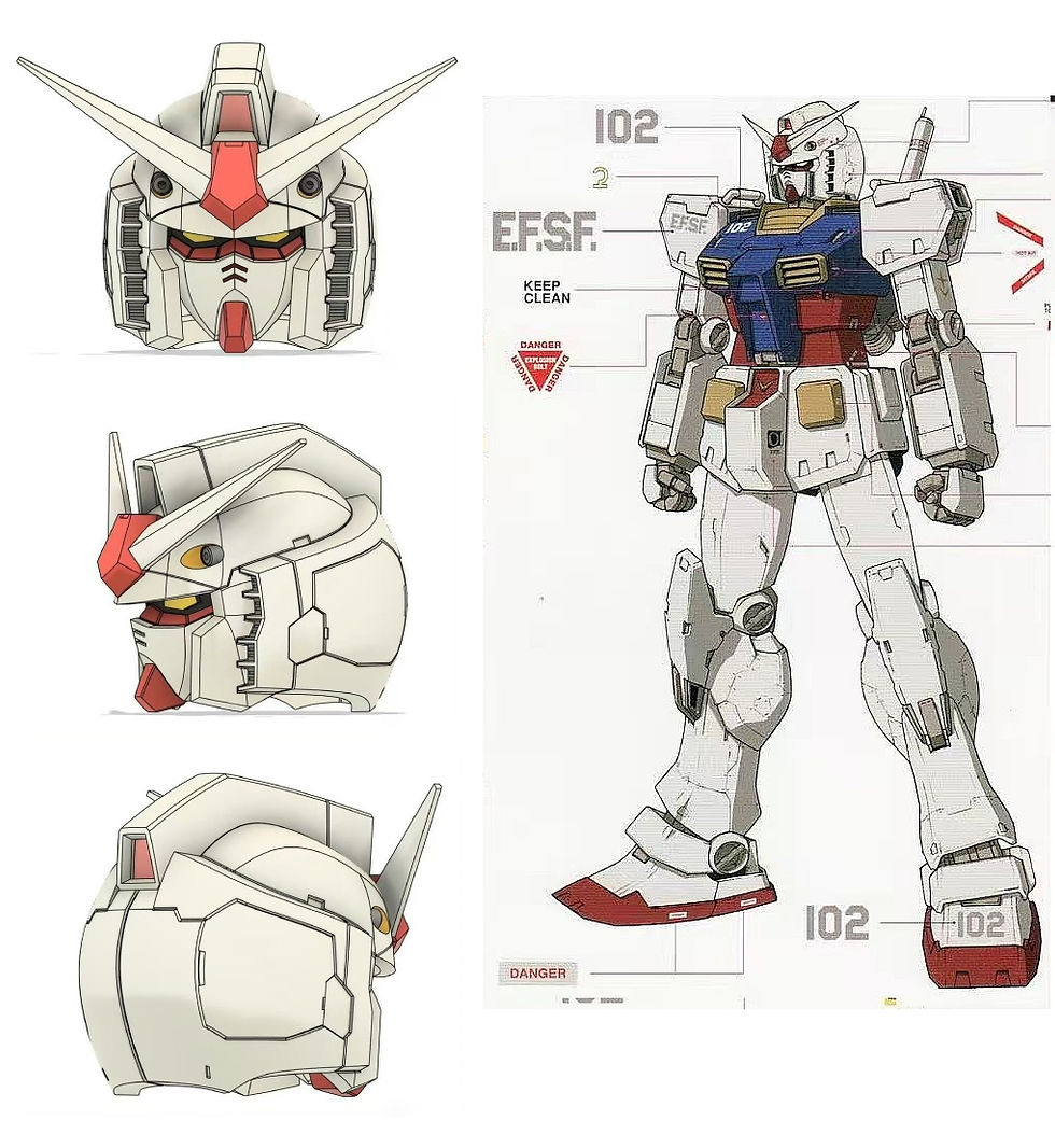 Thumbnail: 3D Printed MG RX-78-2 Gundam Head (Kyoshi Takigawa Ver)
