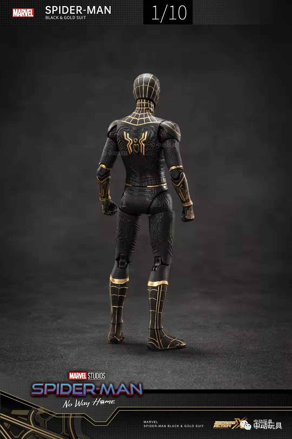 Thumbnail: [Pre-order] ZD Toys Marvel Spider-Man Black & Gold Suit 1/10 Scale Figure
