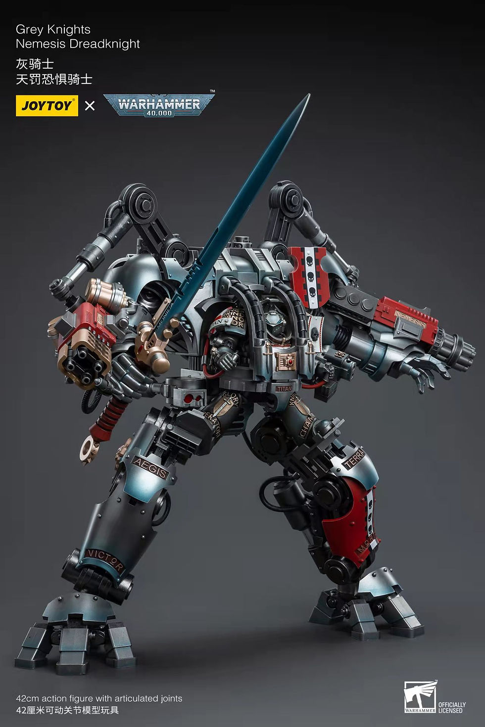 Thumbnail: [Pre-order] Joy Toy Warhammer 40K Grey Knights Nemesis Dreadknight 1/18 Figure