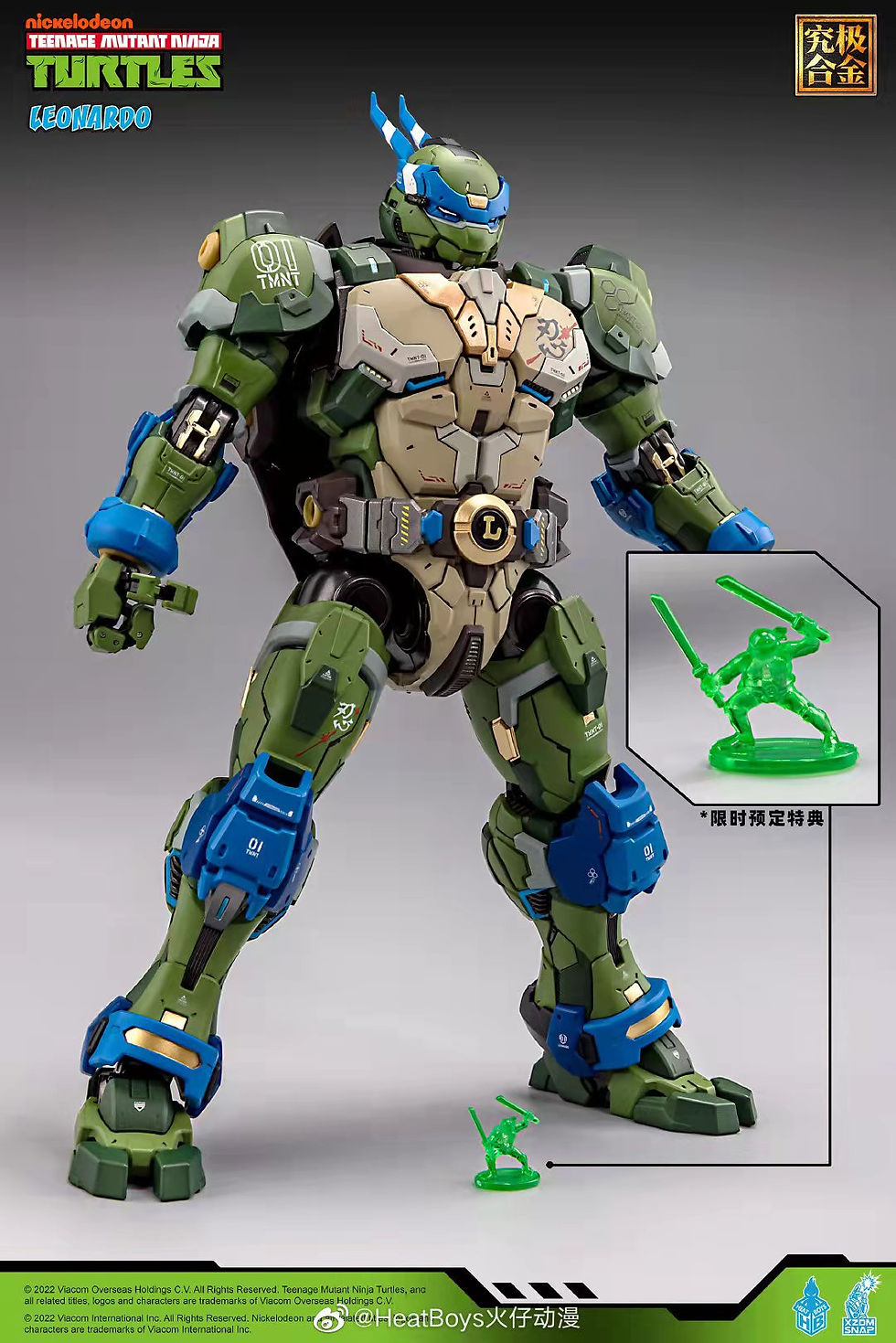 Thumbnail: [Back-to-Back Order] HeatBoys x Snap TMNT HB0012 Leonardo Die-cast Frame Mecha