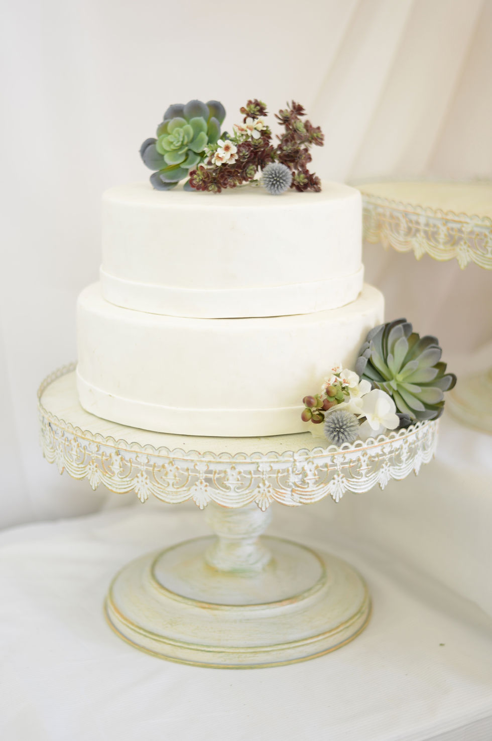Thumbnail: Vintage Metal Cake Stand 16"