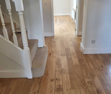 newly installed wood flooring