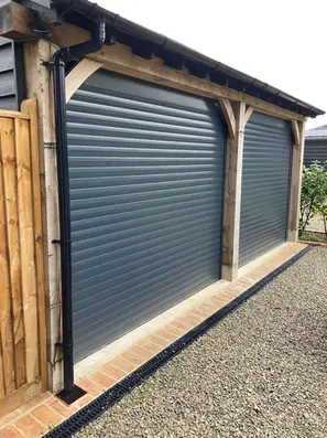garage doors in black