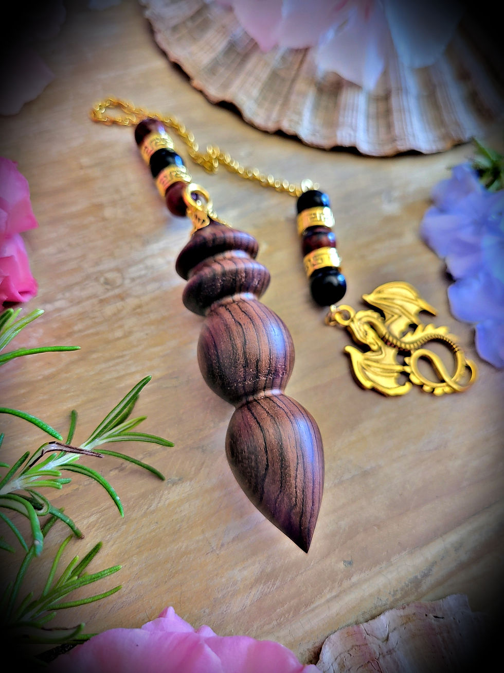 Miniature : "Kivu" Pendule de radiesthésie en bois