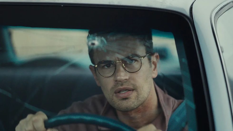 The film features Theo James portraying the adult versions of the identical twin brothers, Hal and Bill.