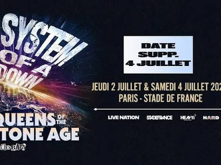 Préparez-vous à hurler Toxicity : System Of A Down revient à Paris