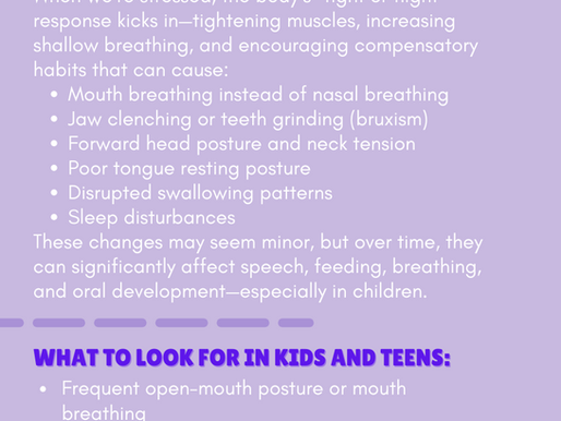 Myofunctional Tips for Managing Stress