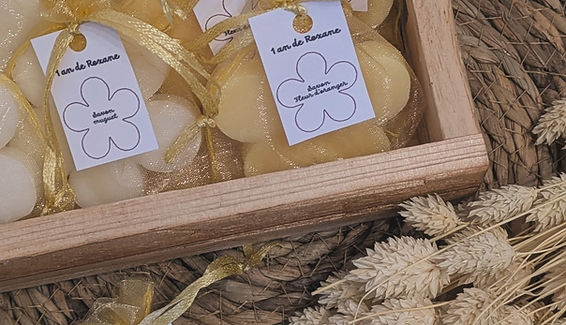 savon fleur pochon organza