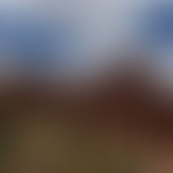Rocky mountain formations arise from a desert landscape dotted with brush.