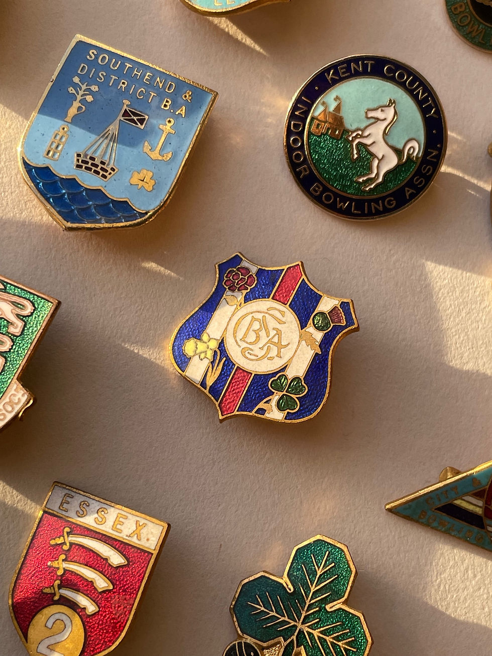 Thumbnail: Lucky Dip Vintage Bowls Pin Badges, set of 3