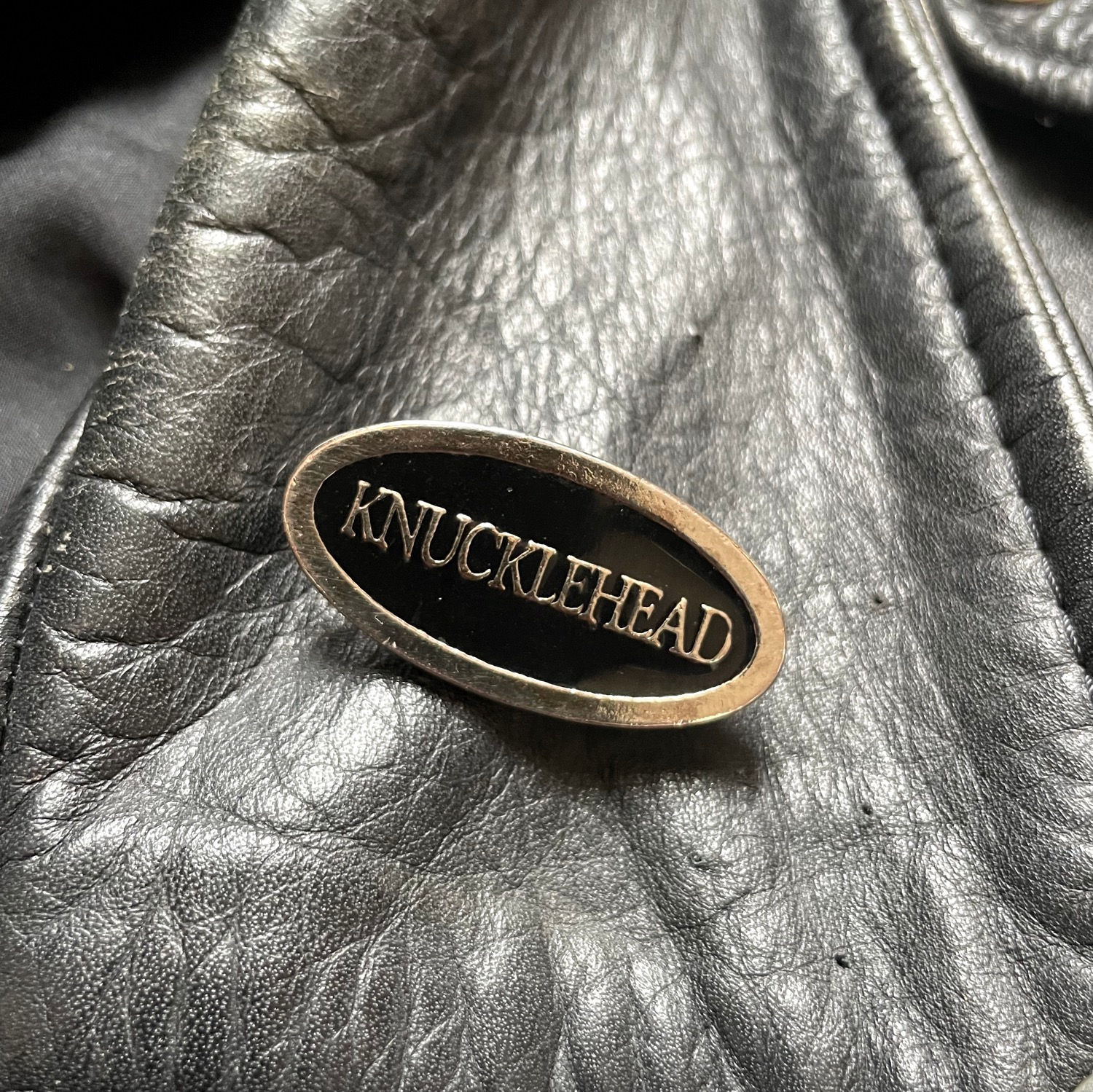 1980s Knucklehead Biker Badge