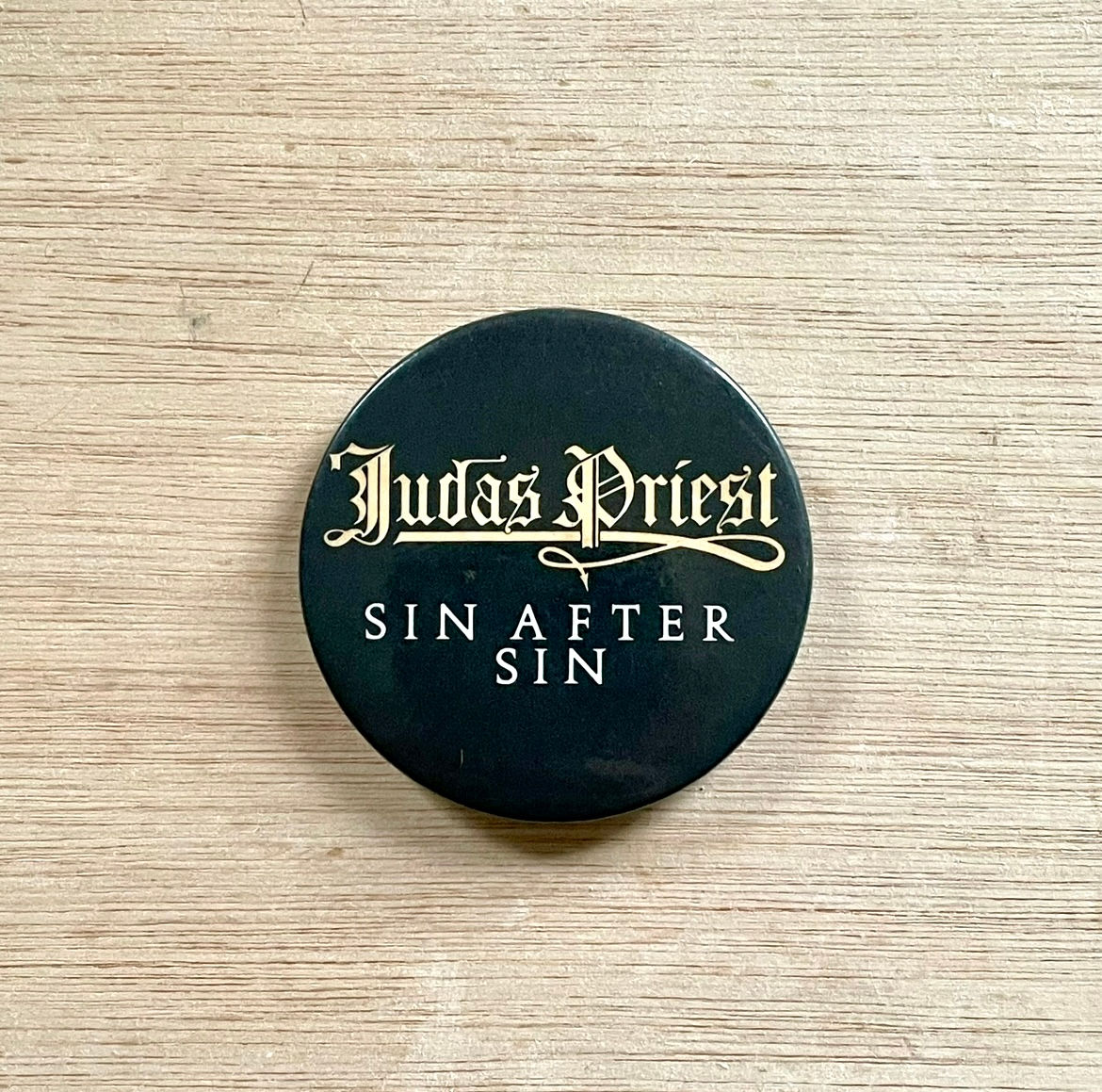 Vintage 1977 Judas Priest Pin Badge