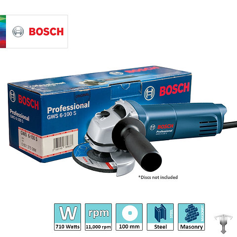 Bosch Gws 6 100 S Professional Angle Grinder 4 Intrepid Sales