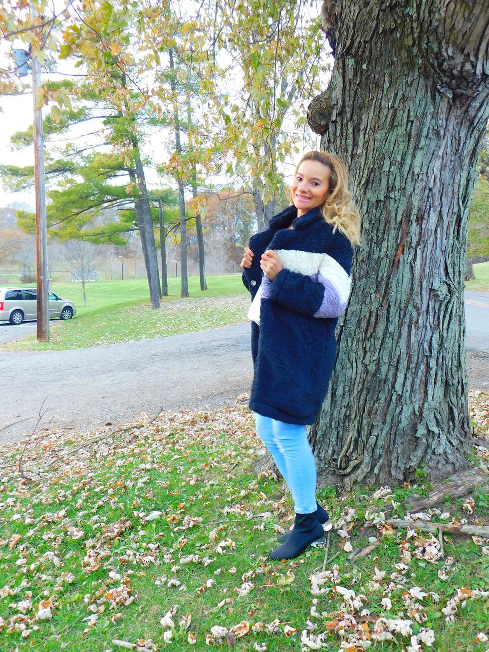 Thumbnail: Fuzzy Warm Faux Fur Coat