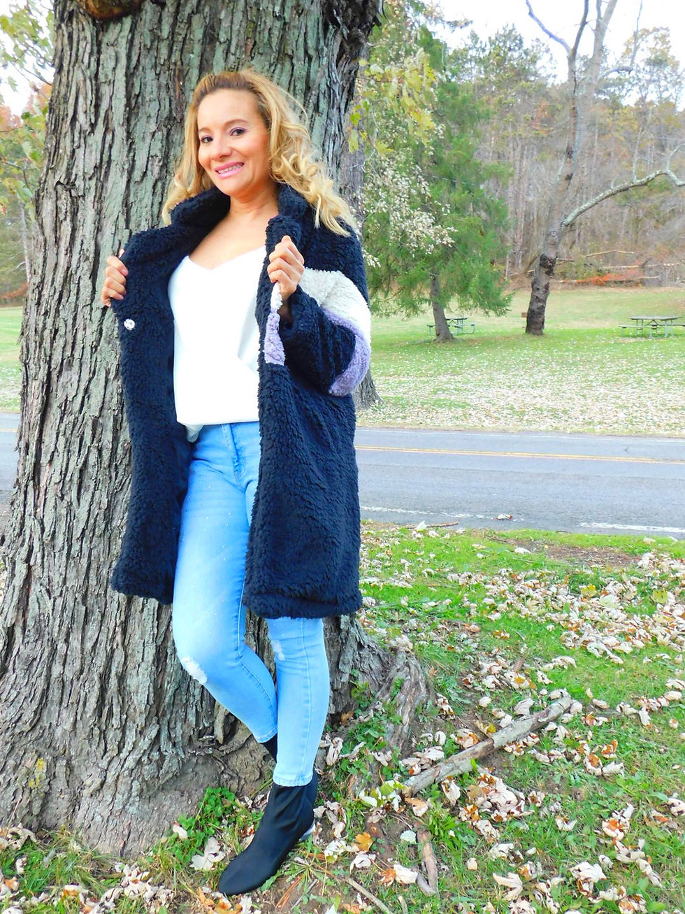Thumbnail: Fuzzy Warm Faux Fur Coat