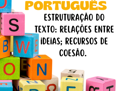Estruturação do texto: relações entre ideias; recursos de coesão.