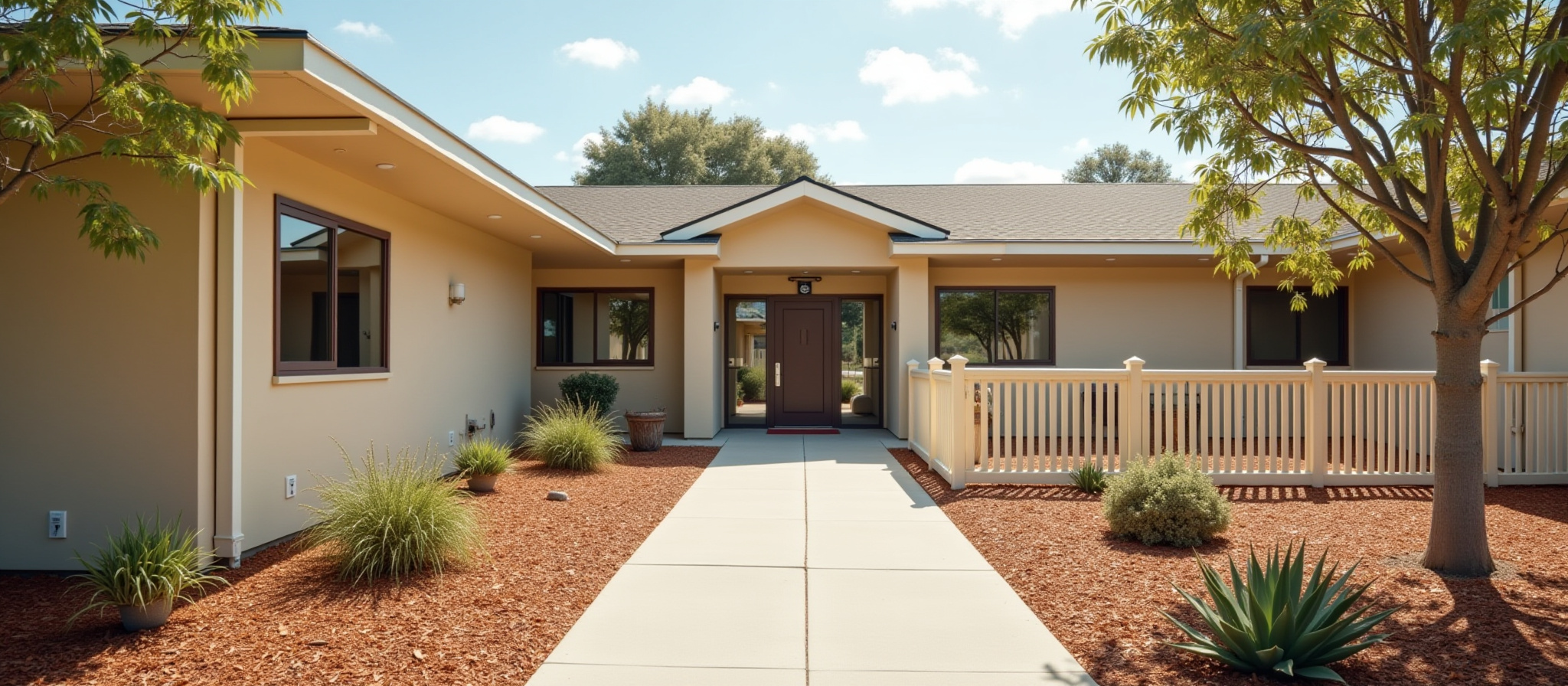 well maintaned house with neat landscaping