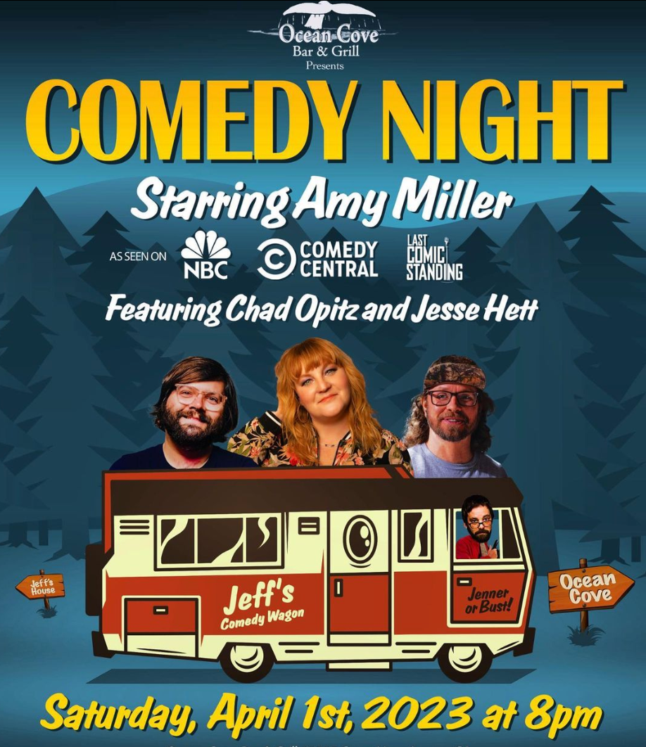 Headlining Comedy Night, Ocean Cove Bar and Grill, Jenner CA - FREE SHOW