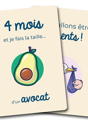 Cartes étapes grossesse " Fruits "