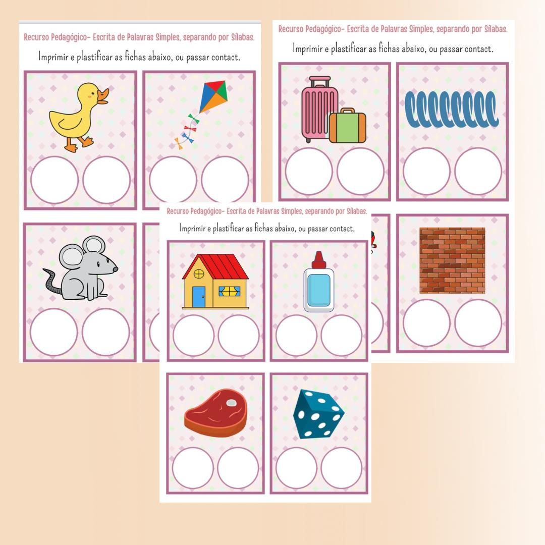 Escrita de Palavras Simples - Separação por Sílabas