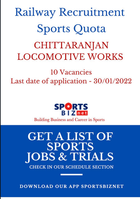 CHITTARANJAN LOCOMOTIVE WORKS - Sports Quota