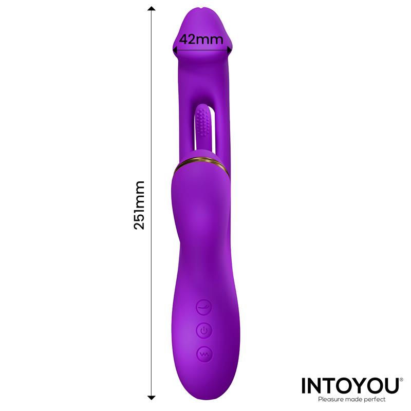 Miniatura: Siter 2.0 Vibrador con Lengua Flapping, Golpeteo y Cabezales Intercambiables