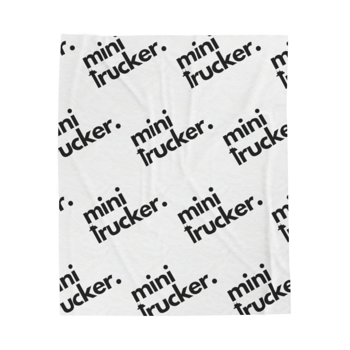 Mini Trucker Semi Truck Graphic Velveteen Plush Semi Truck Blanket