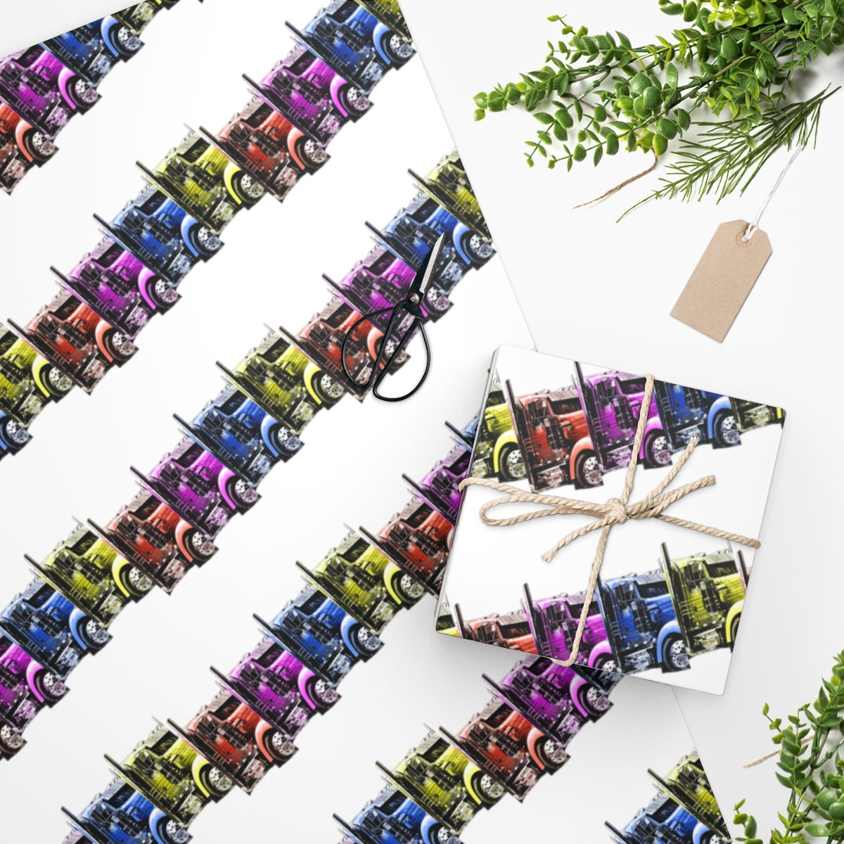 Custom Semi Truck Trucker Wrapping Paper