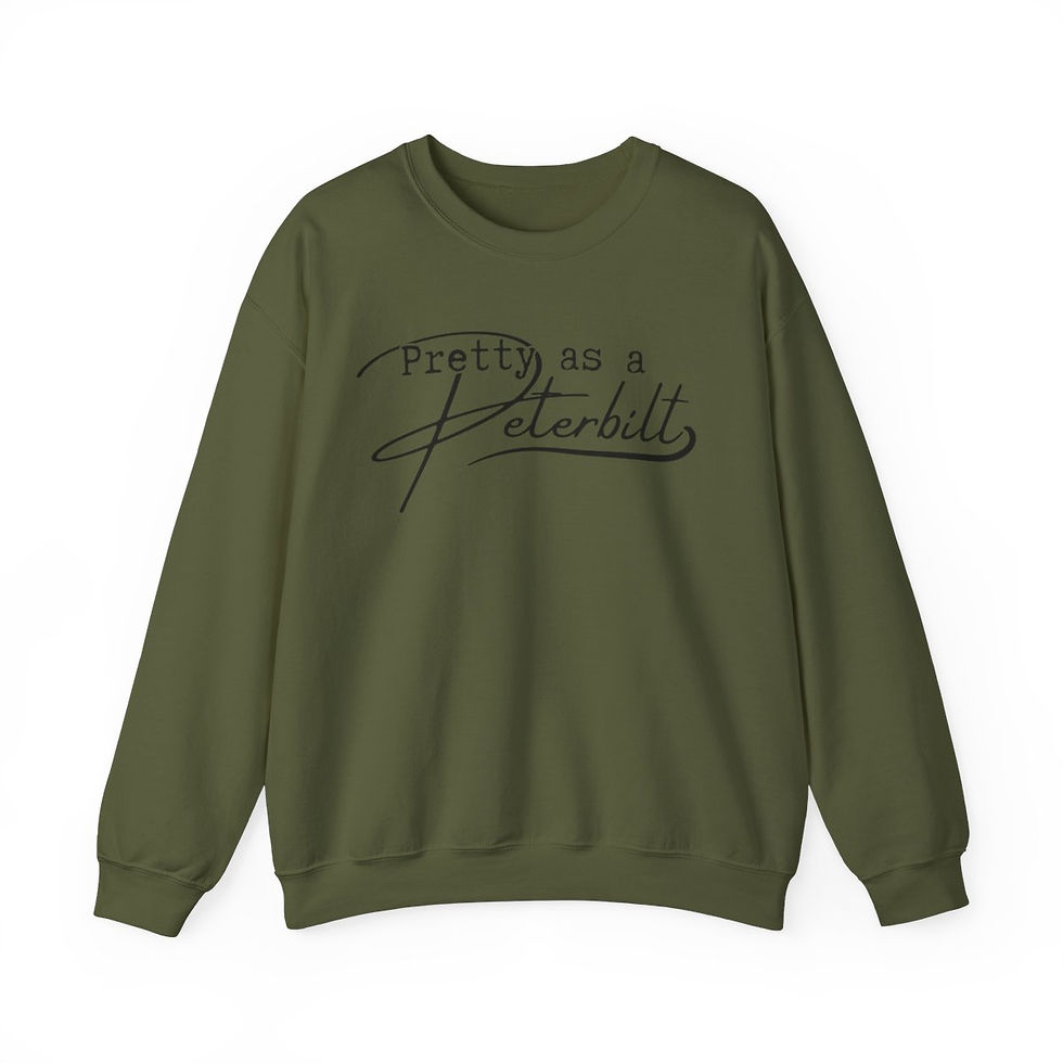 Thumbnail: Pretty as a Pete trucker wife Unisex Heavy Blend™ Crewneck Sweatshirt