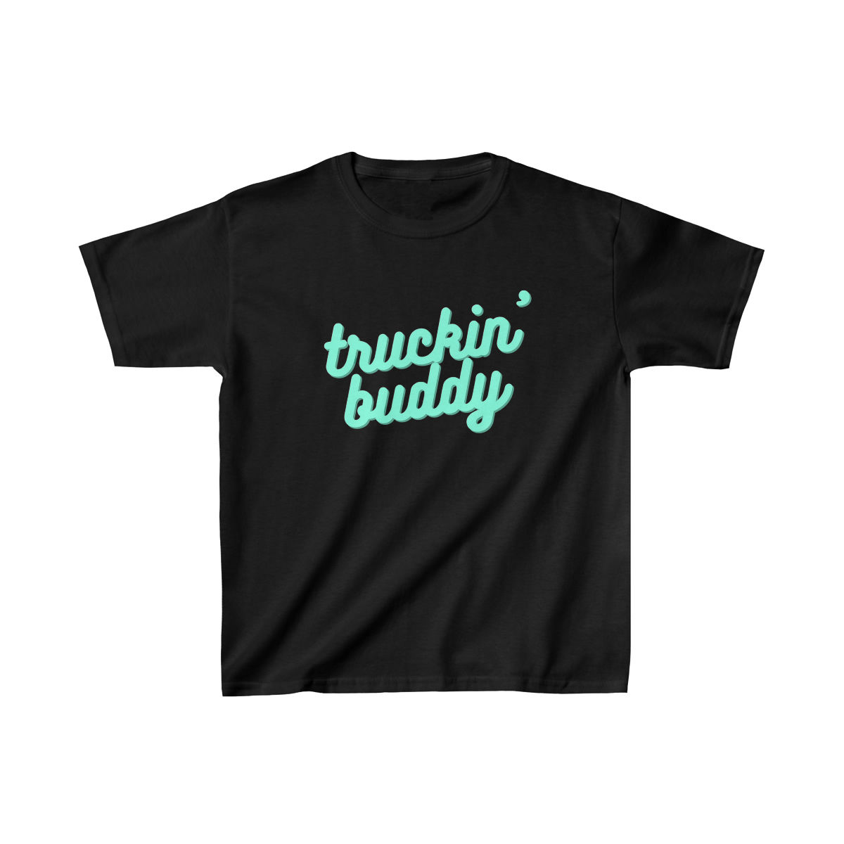 Truckin’ Buddy Kids Semi Truck mint font Heavy Cotton™ Tee