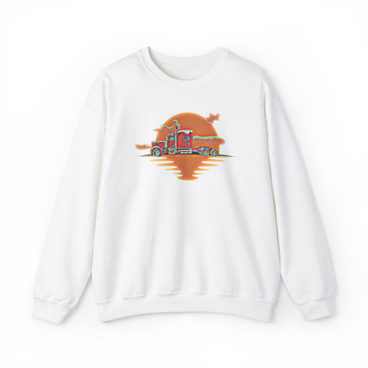 Semi Truck crewneck (single side front chest) Unisex Heavy Blend™