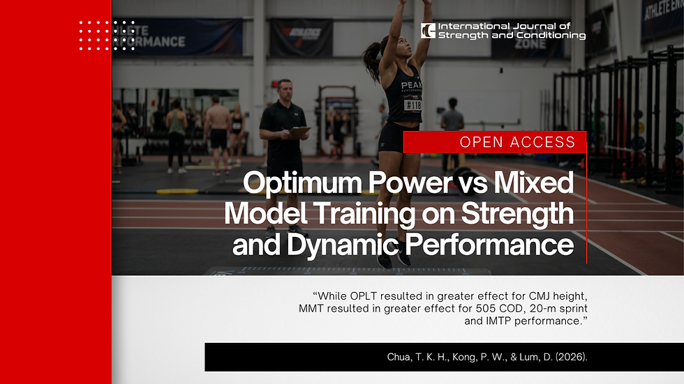 Optimum Power Load vs Mixed Model Training Methods on Lower Limb Strength and Dynamic Performance