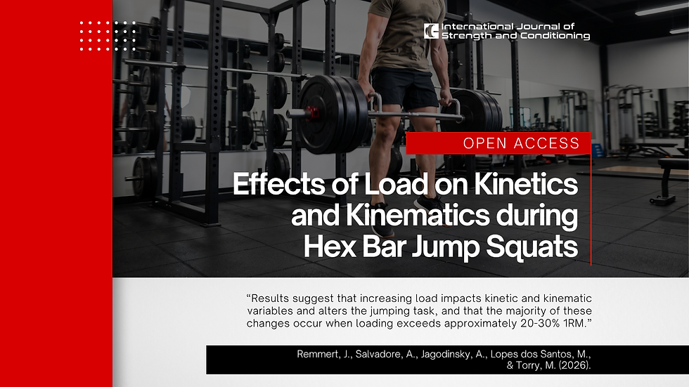 Kinetics and Kinematics during Hexagonal Barbell Jump Squats