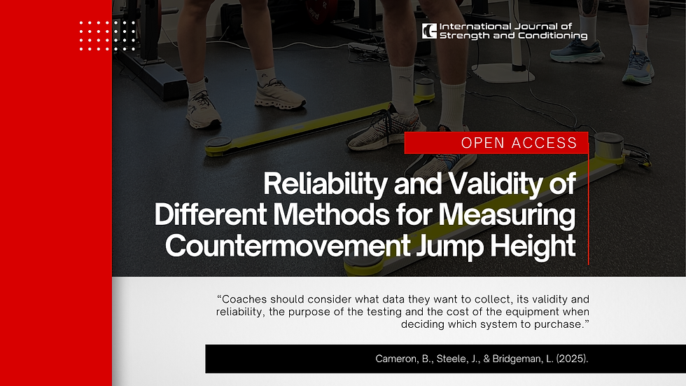 The Reliability and Validity of Different Methods for Measuring Countermovement Jump Height