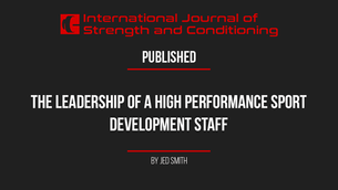 Leadership of a High Performance Sport Development Staff