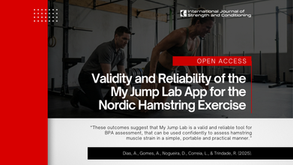Validity and Reliability of the My Jump Lab App for the Nordic Hamstring Exercise