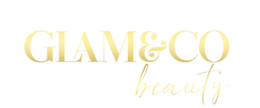 Logo oficial de la marca de belleza Glam & Co. Beauty con diseño elegante y profesional.