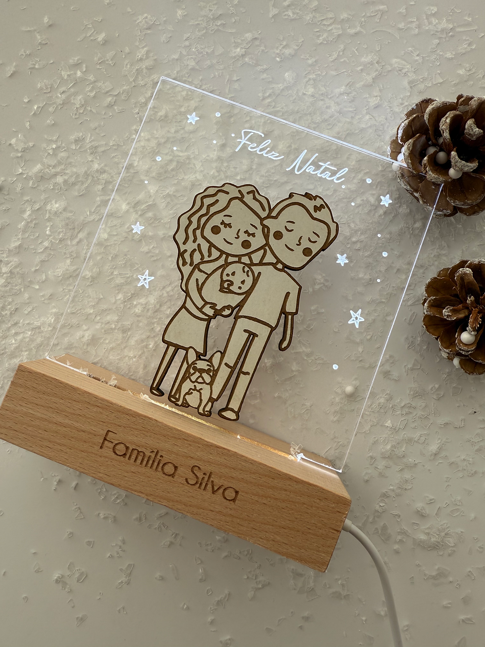 moldura com leds ilustração