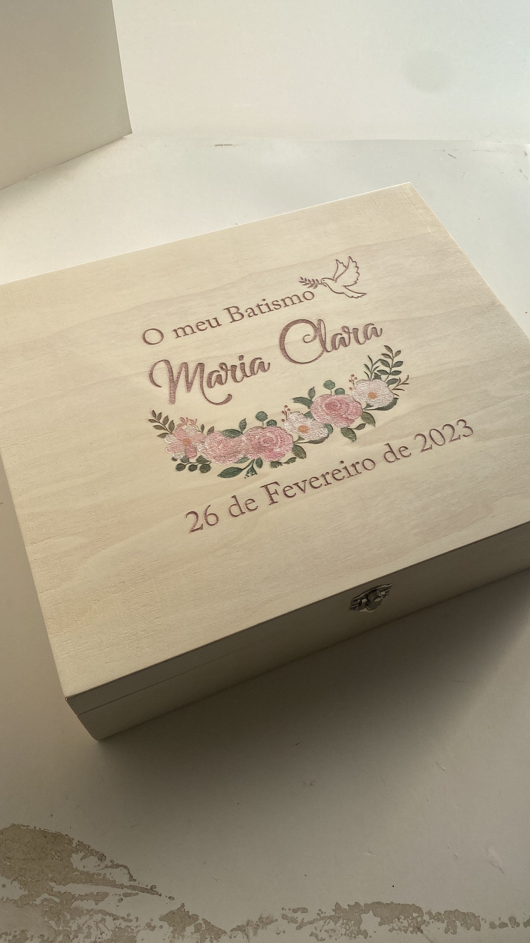 Caixa de Batismo  - Felicidade