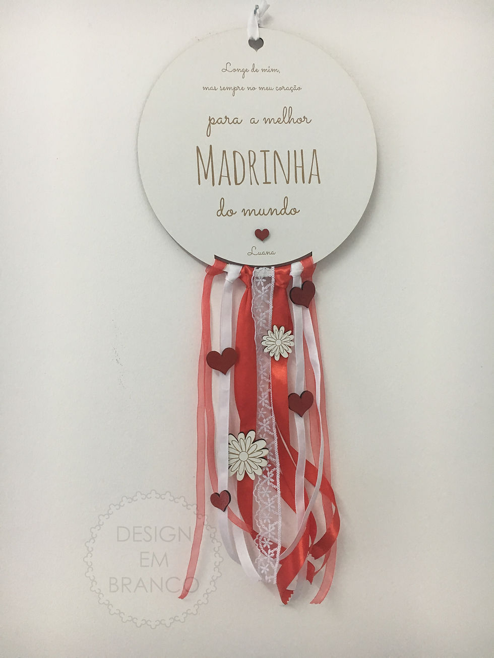 Miniatura: Caça sonhos com mensagem padrinhos 