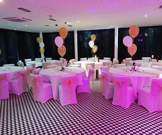 wedding room setup