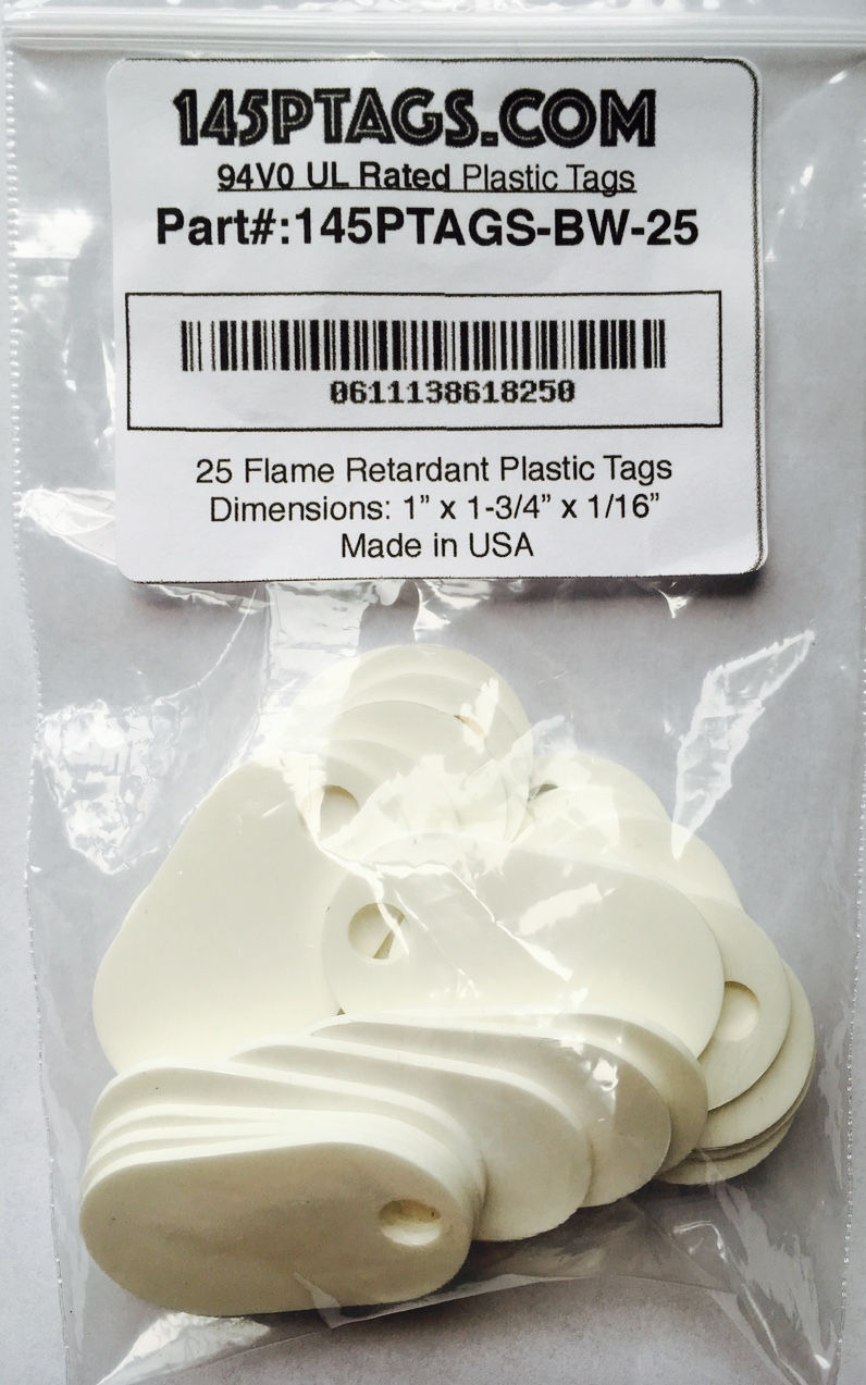 Thumbnail: 145P Burndy "Style" 94VO Flame Retardant Tags -100