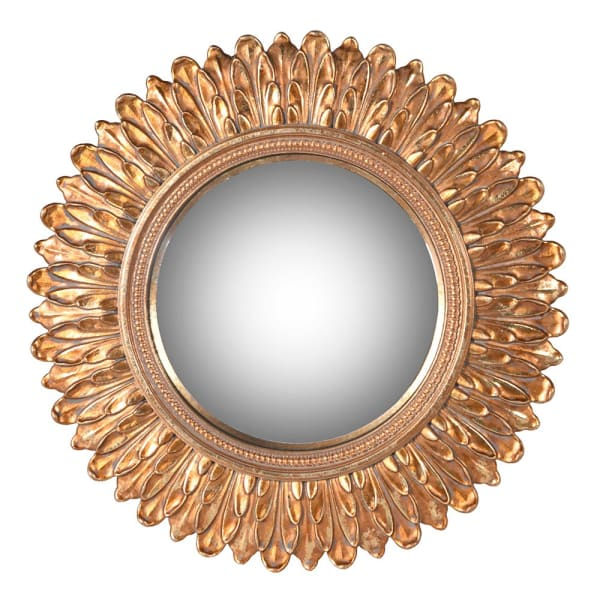 Small Round Gold Mirror